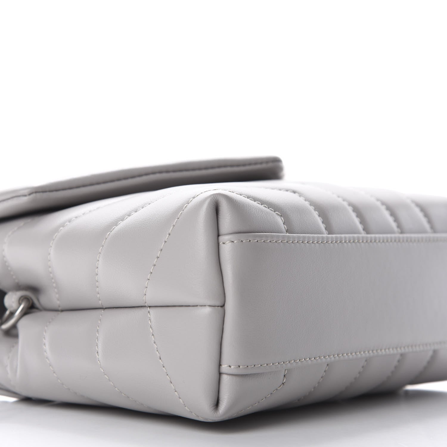 Saint Laurent Calfskin Y Quilted Monogram Toy Loulou Satchel Granite 6 of 11