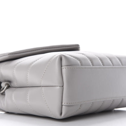 Saint Laurent Calfskin Y Quilted Monogram Toy Loulou Satchel Granite 6 of 11