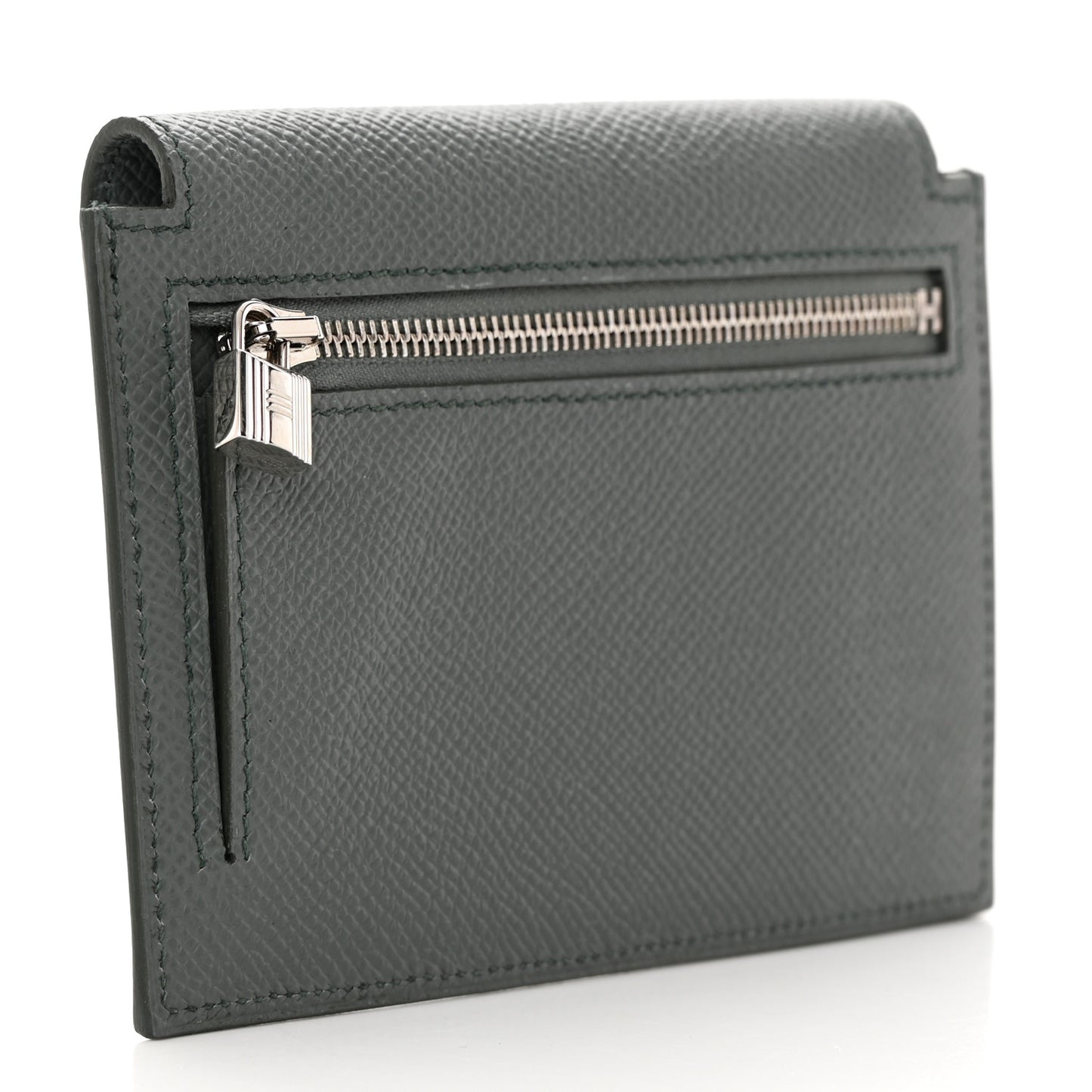 Epsom Kelly Pocket Compact Wallet Vert Amande