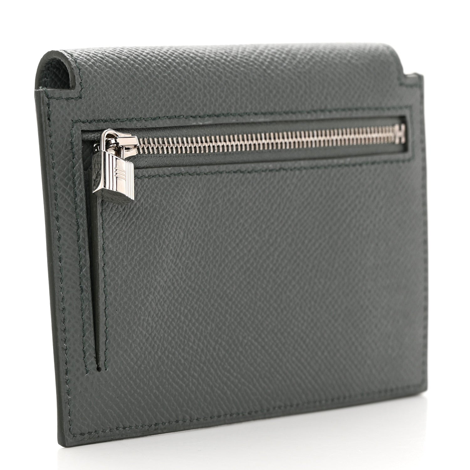 Hermes Epsom Kelly Pocket Compact Wallet Vert Amande 3 of 10