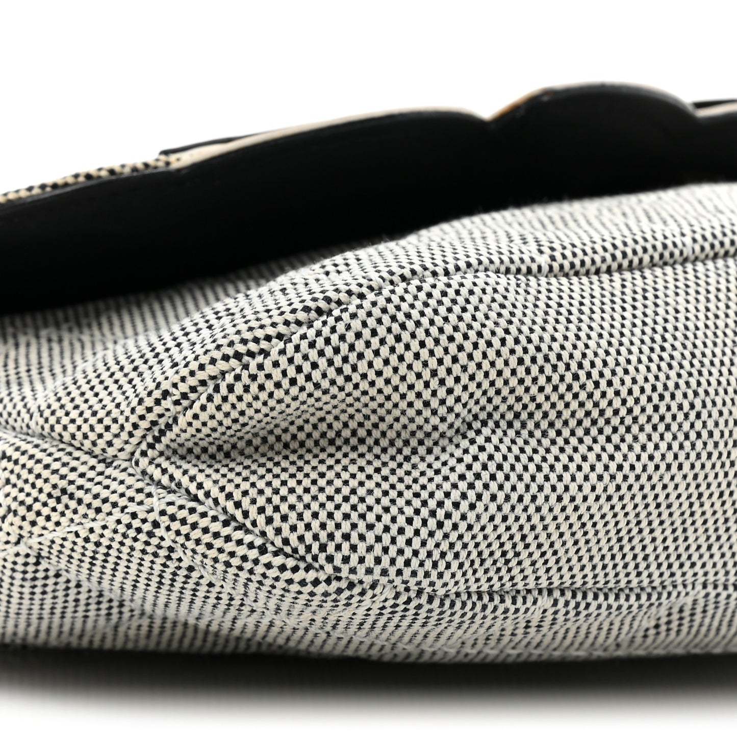 Canvas Camellia No. 5 Flap Beige Black