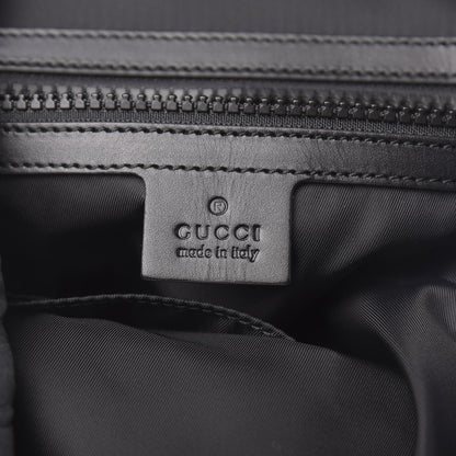 Gucci Velvet GG Monogram Web Medium Double Buckle Backpack Blue Beige Black 5 of 9