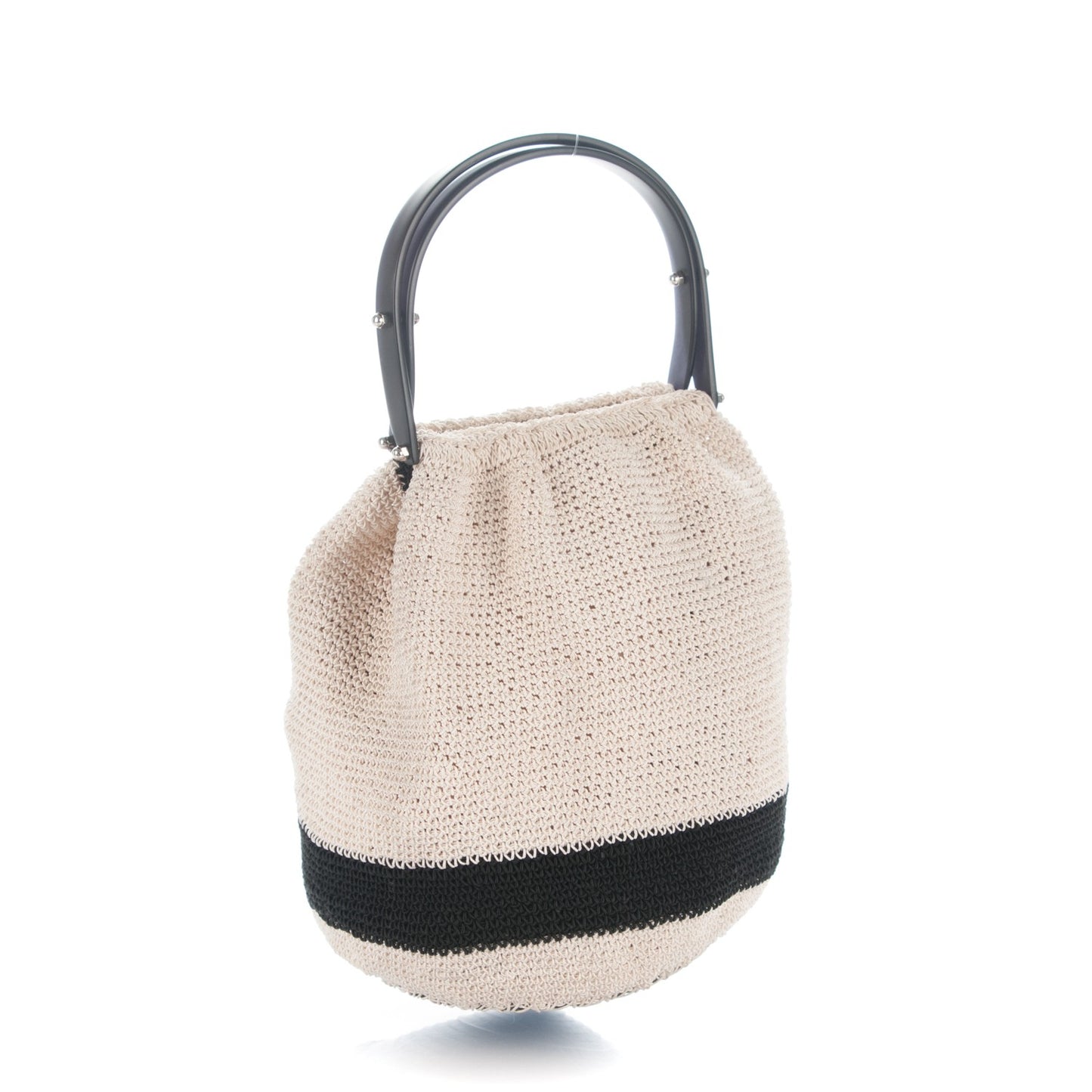 Crochet Knitting Bag Beige