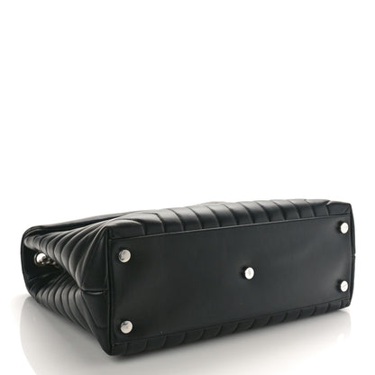 Saint Laurent Calfskin Y Quilted Monogram Large Loulou Chain Satchel Black 4 of 9