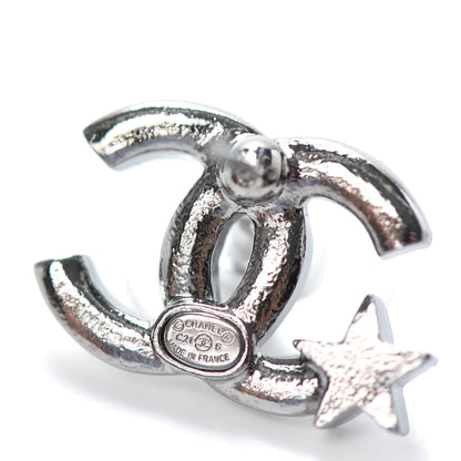 Chanel Crystal CC Starfall Earrings Silver 4 of 5