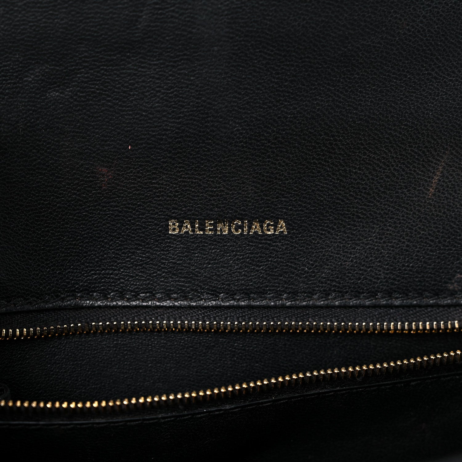 Balenciaga Shiny Calfskin Crocodile Embossed Small Hourglass Top Handle Bag Black 6 of 21