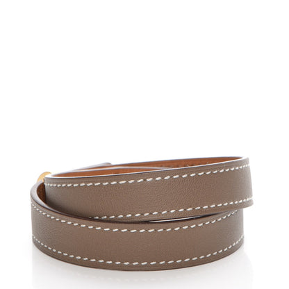 Hermes Swift Kelly Double Tour Bracelet M Etoupe 3 of 6