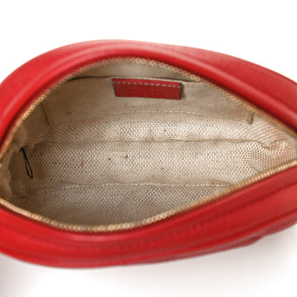 Gucci Pebbled Calfskin Mini Soho Chain Bag Tabasco Red 5 of 14