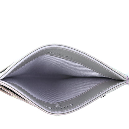 Chanel Iridescent Calfskin Quilted Card Holder Light Purple 5 of 8