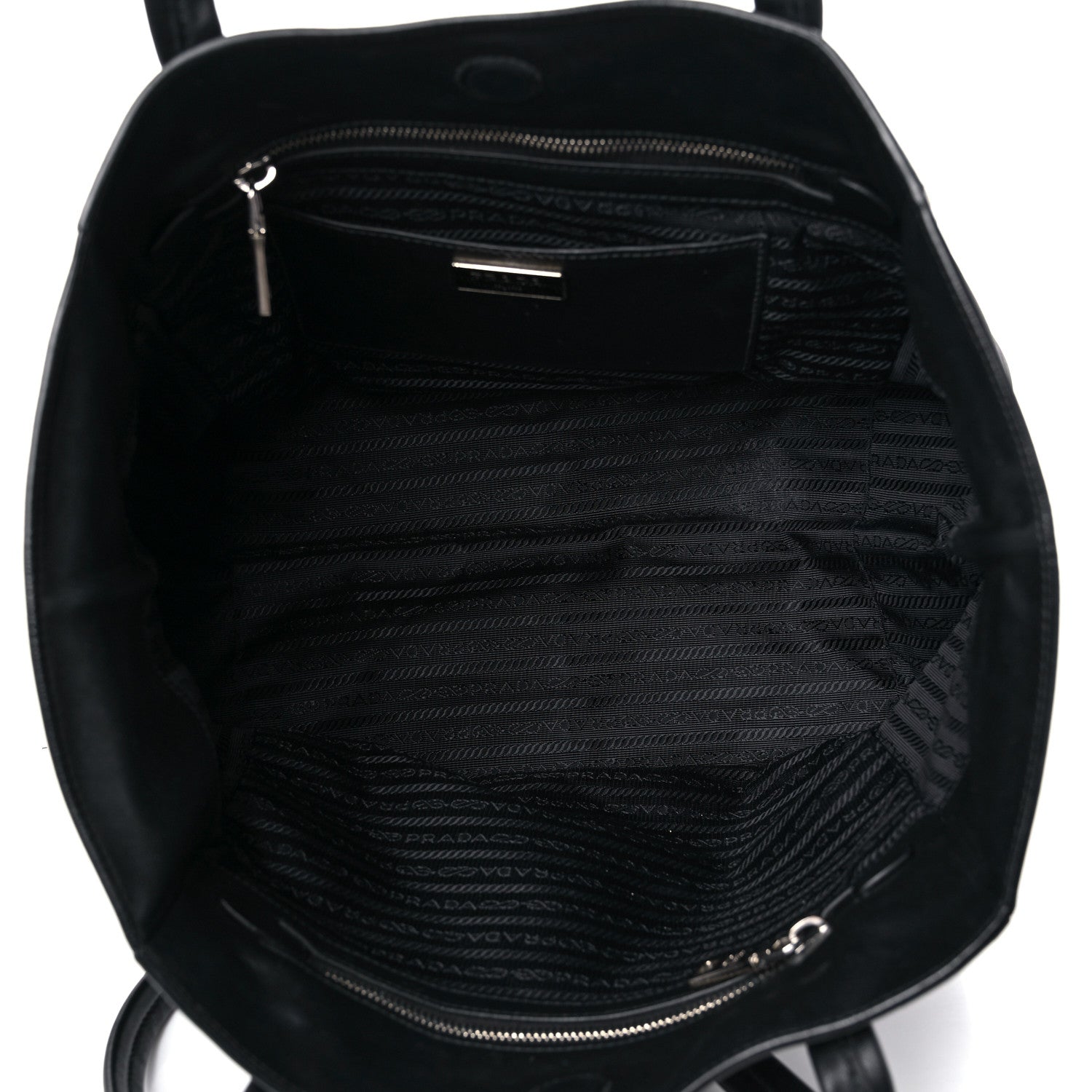Prada Soft Calfskin Tote Ebano Black 5 of 14