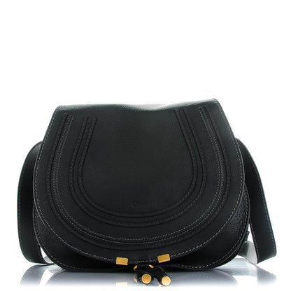 Chloe Calfskin Medium Marcie Round Crossbody Bag Black 1 of 8
