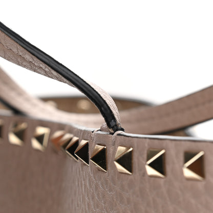 Valentino Garavani Grained Calfskin Rockstud Shoulder Tote Poudre 12 of 12