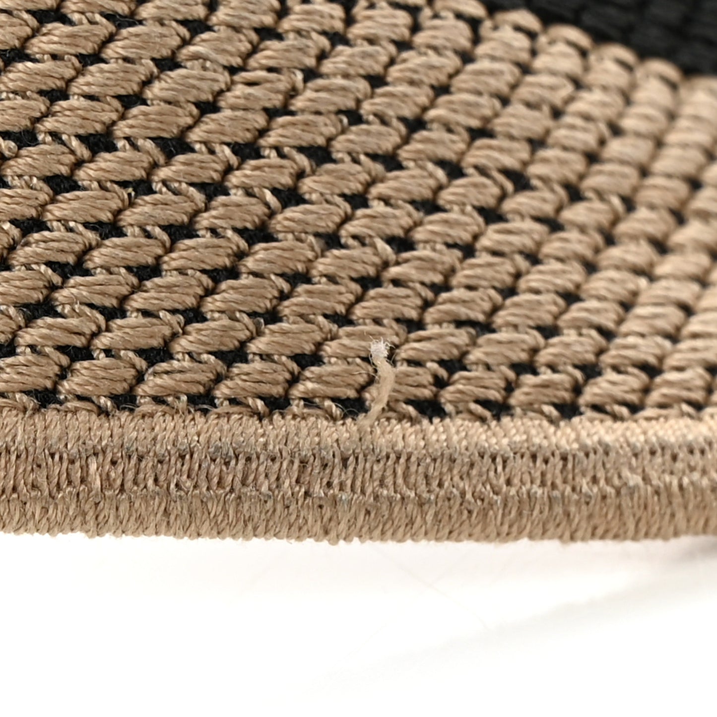 Canvas Calfskin Logo Shoulder Strap Black Beige