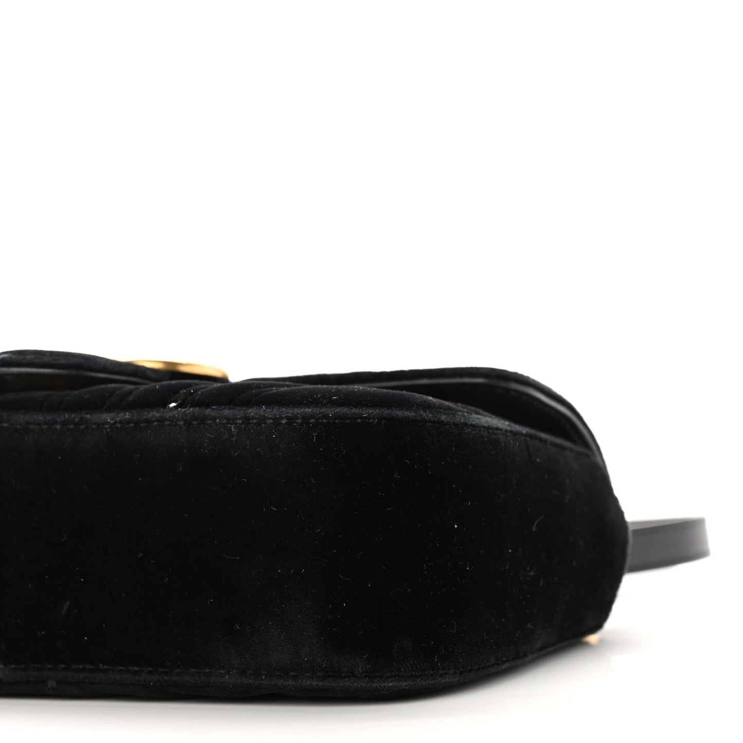 Velvet Matelasse Mini GG Marmont Shoulder Bag Black