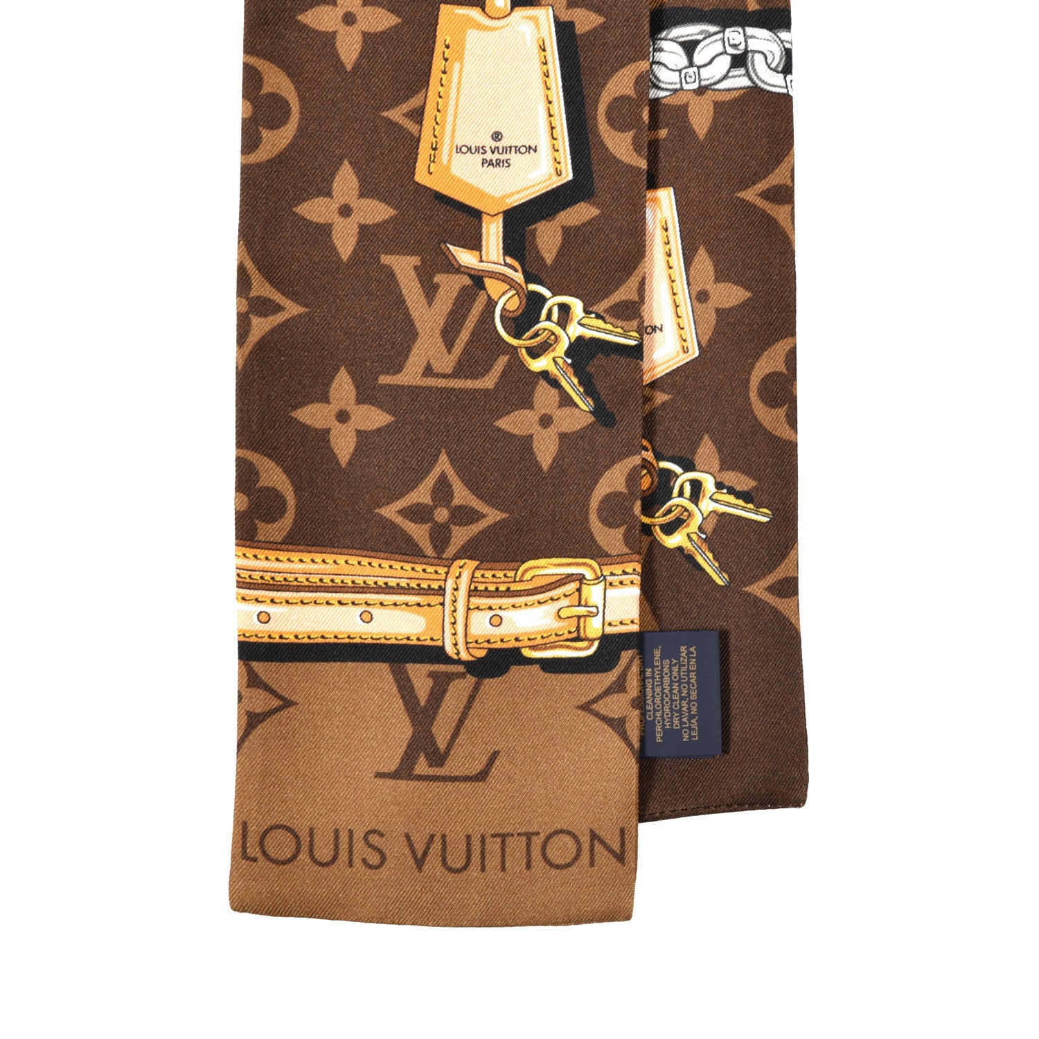Louis Vuitton Silk Monogram Confidential Bandeau Brown 2 of 3