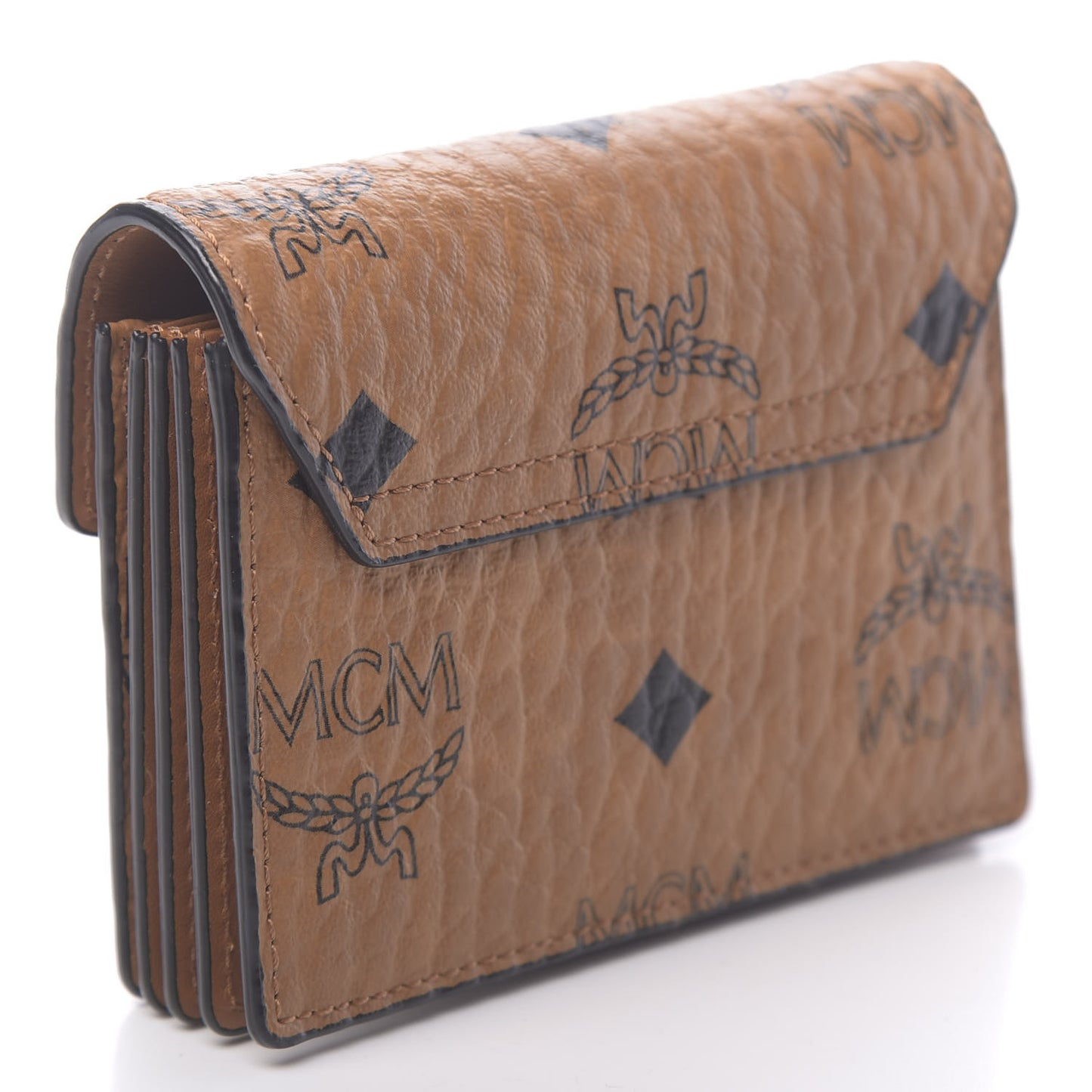 Visetos Mini Accordion Card Wallet Cognac