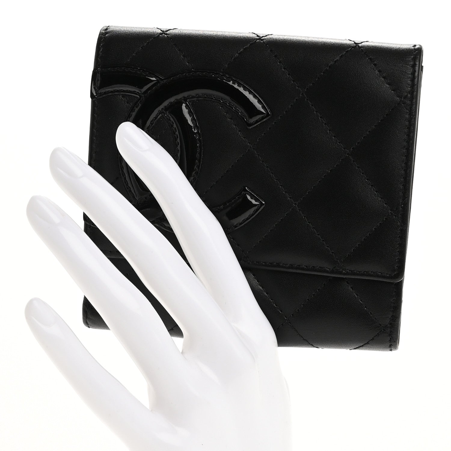Chanel Calfskin Quilted Cambon Flap Wallet Black 2 of 11