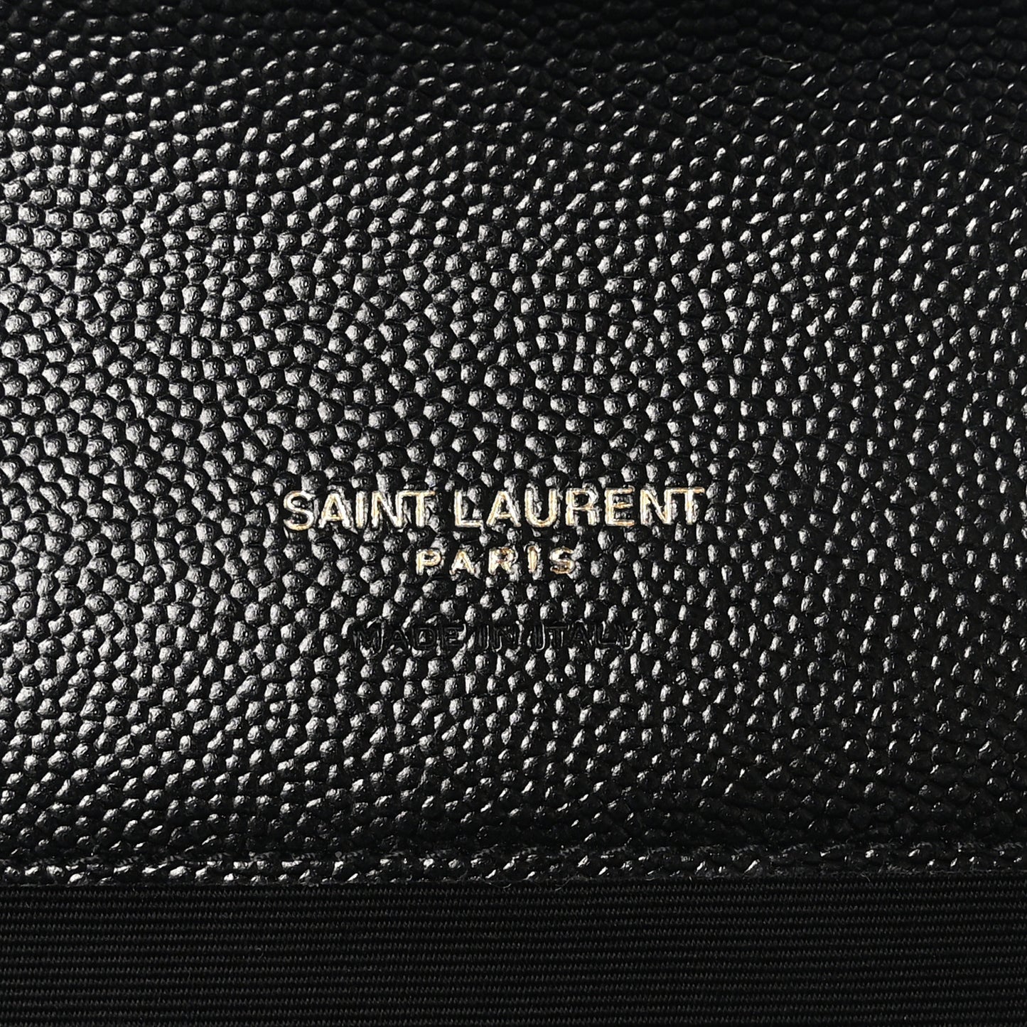 Grain De Poudre Matelasse Chevron Monogram Envelope Clutch Black