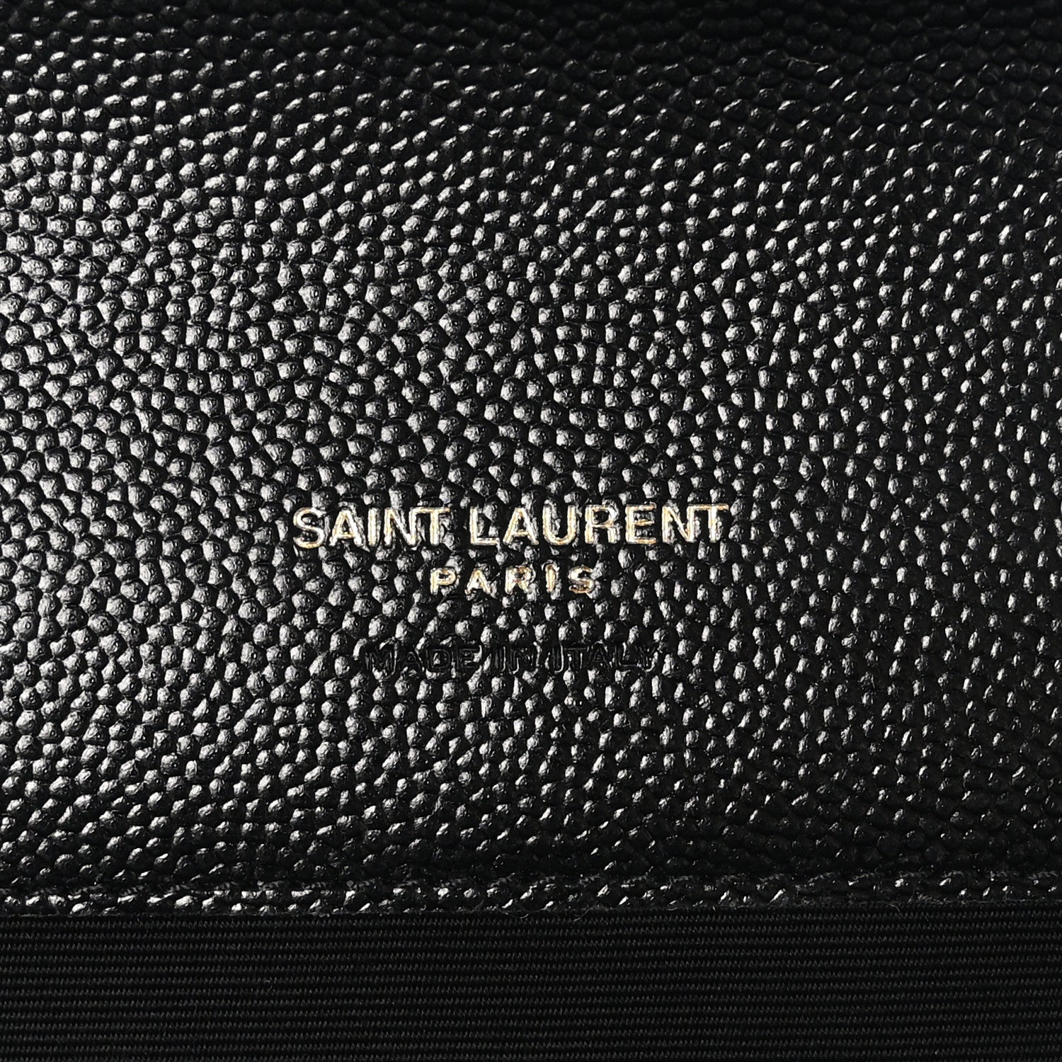 Saint Laurent Grain De Poudre Matelasse Chevron Monogram Envelope Clutch Black 6 of 8