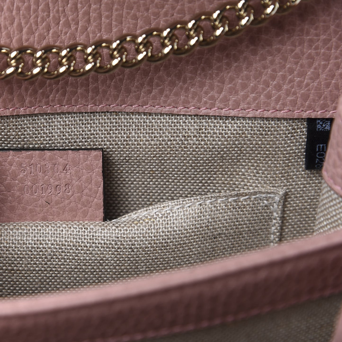 Dollar Calfskin Small Interlocking G Shoulder Bag Soft Pink