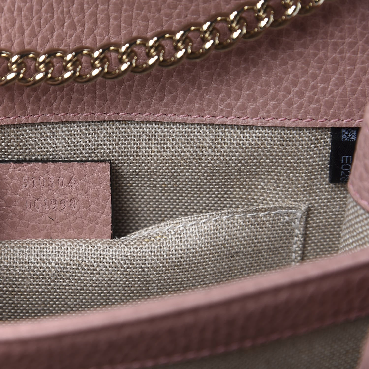 Gucci Dollar Calfskin Small Interlocking G Shoulder Bag Soft Pink 9 of 10