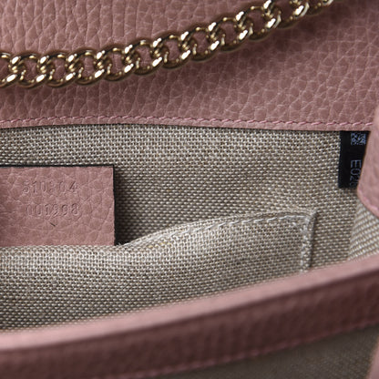 Gucci Dollar Calfskin Small Interlocking G Shoulder Bag Soft Pink 9 of 10