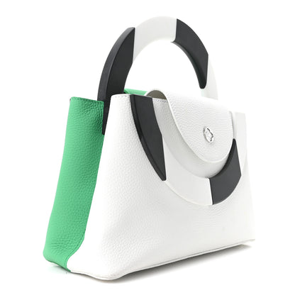 Louis Vuitton Taurillon Daniel Buren Artycapucines MM Green White 3 of 9