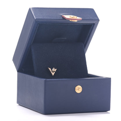 Louis Vuitton 18K Pink Gold Diamond LV Volt Single Stud Earring 5 of 5