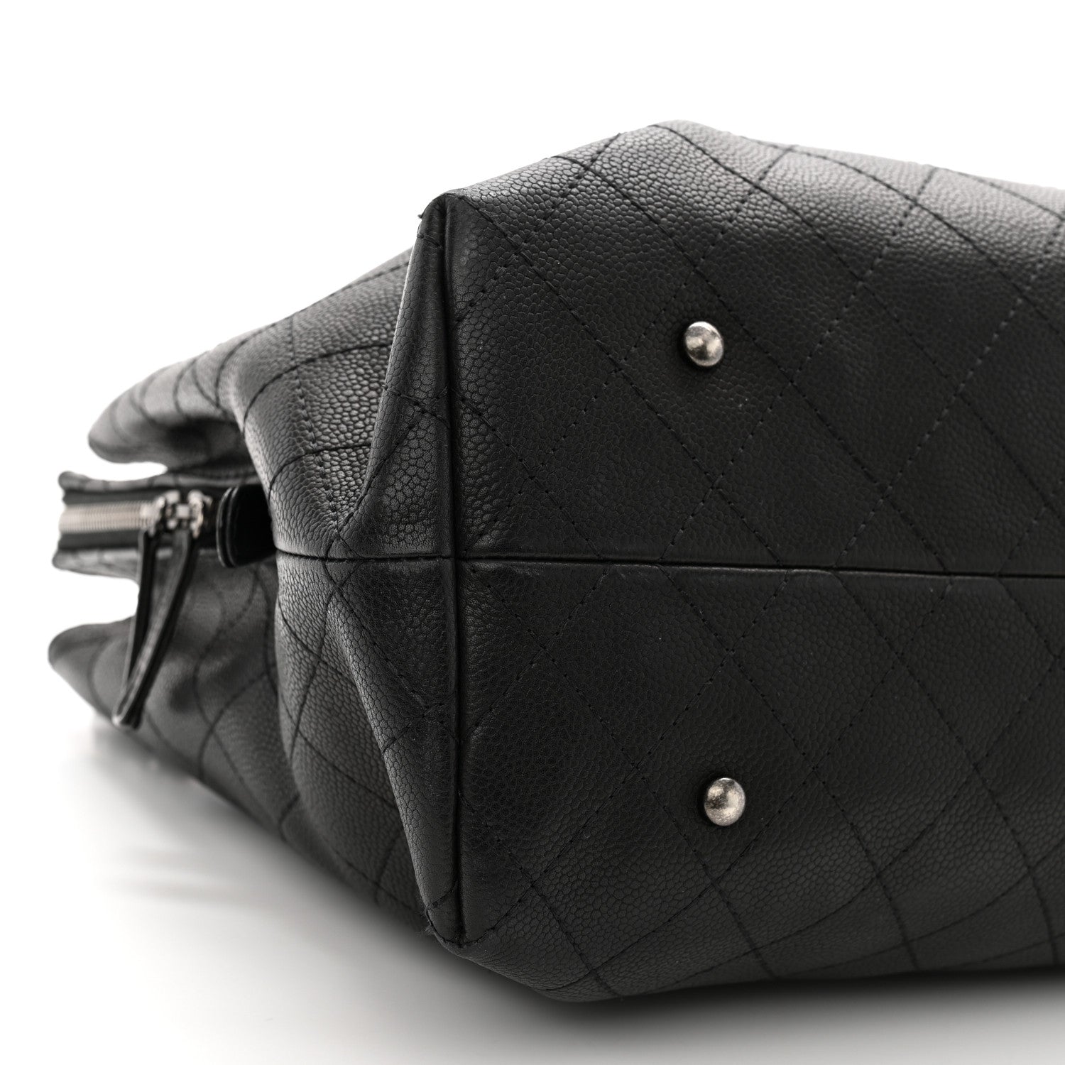 Chanel Grained Vegetal Calfskin Urban Shopping Tote Black 11 of 13