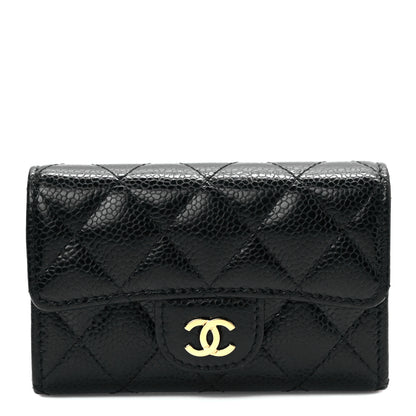 Chanel Caviar Quilted Flap Card Holder Black 1 of 7
