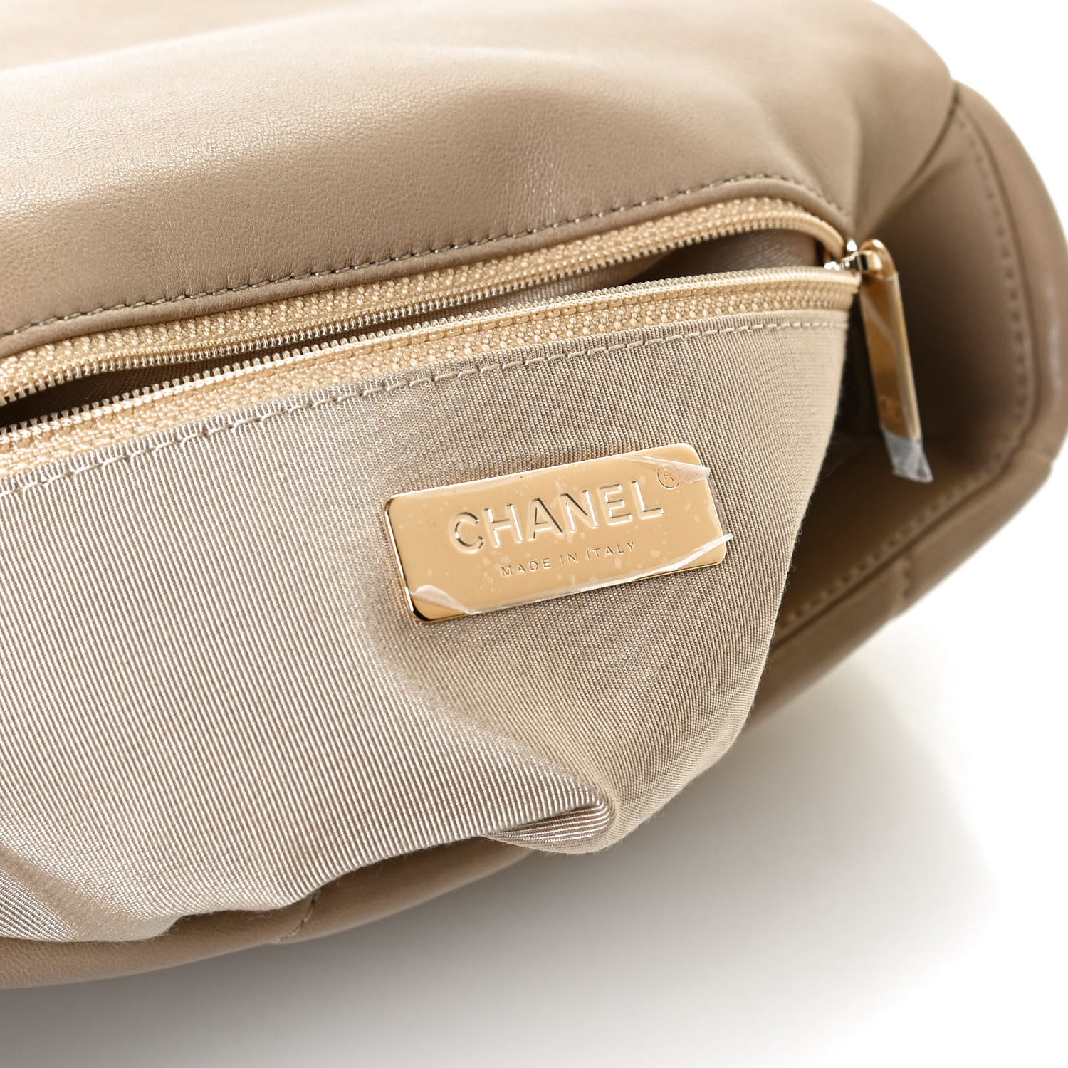 Chanel Lambskin Quilted Medium Chanel 19 Flap Dark Beige 6 of 12