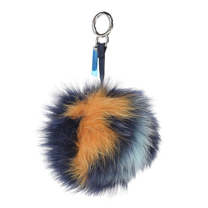 Fendi Fox Fur Nappa FF Pom Pom Bag Charm Muffin Zabai Macaroni 1 of 4