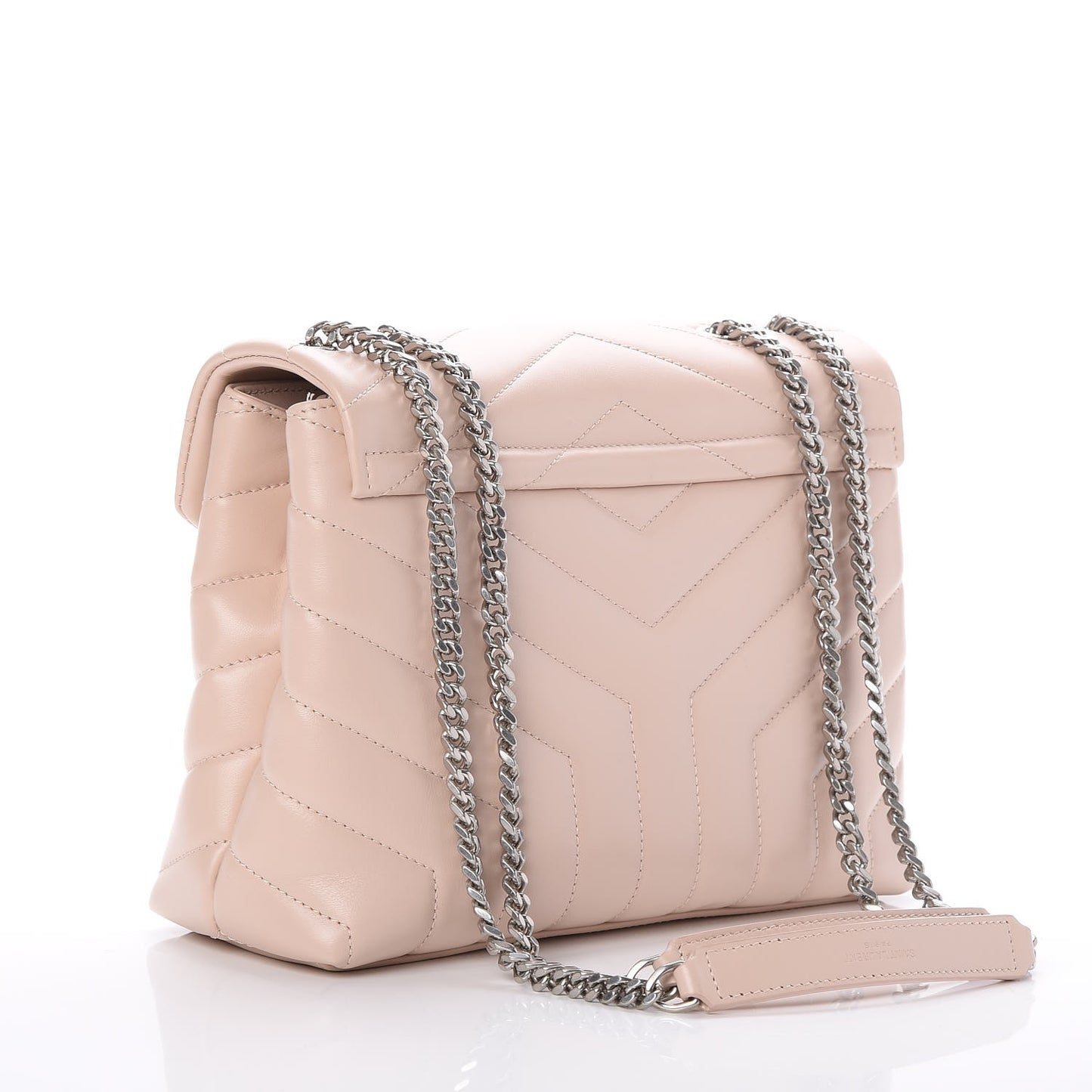 Calfskin Y Quilted Monogram Small Loulou Chain Satchel Rose Antic