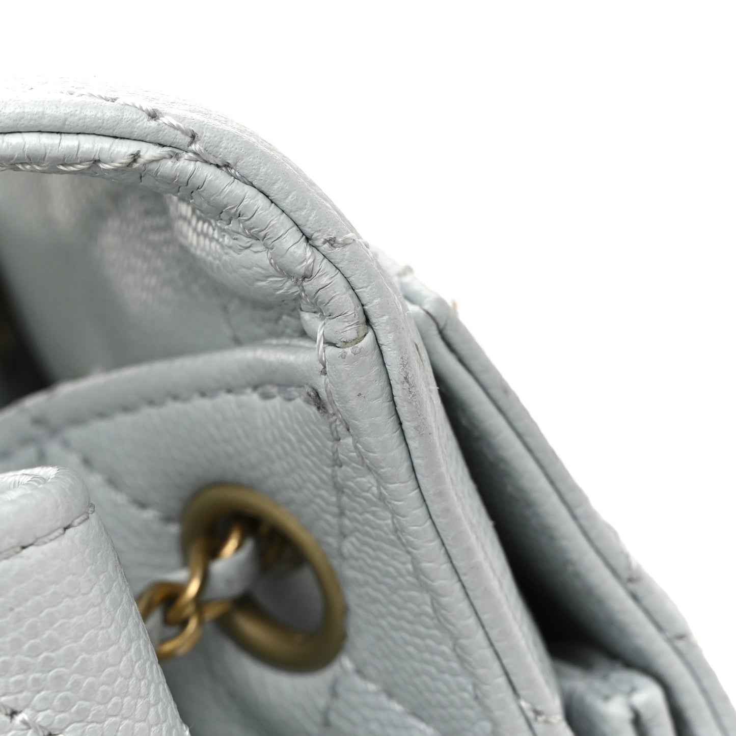 Caviar Quilted Small Chanel 25 Handbag Light Blue