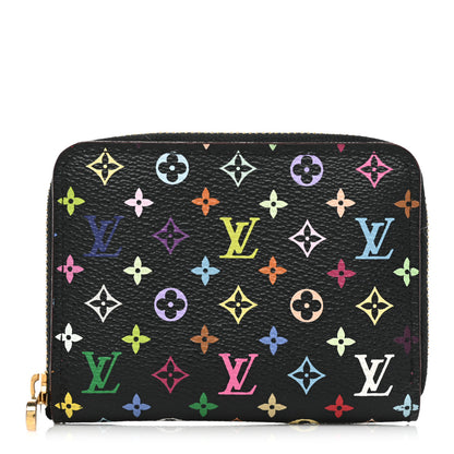 Louis Vuitton Monogram Multicolor Zippy Coin Purse Black Grenade 1 of 12