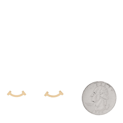 Tiffany 18K Yellow Gold T Smile Stud Earrings 2 of 5
