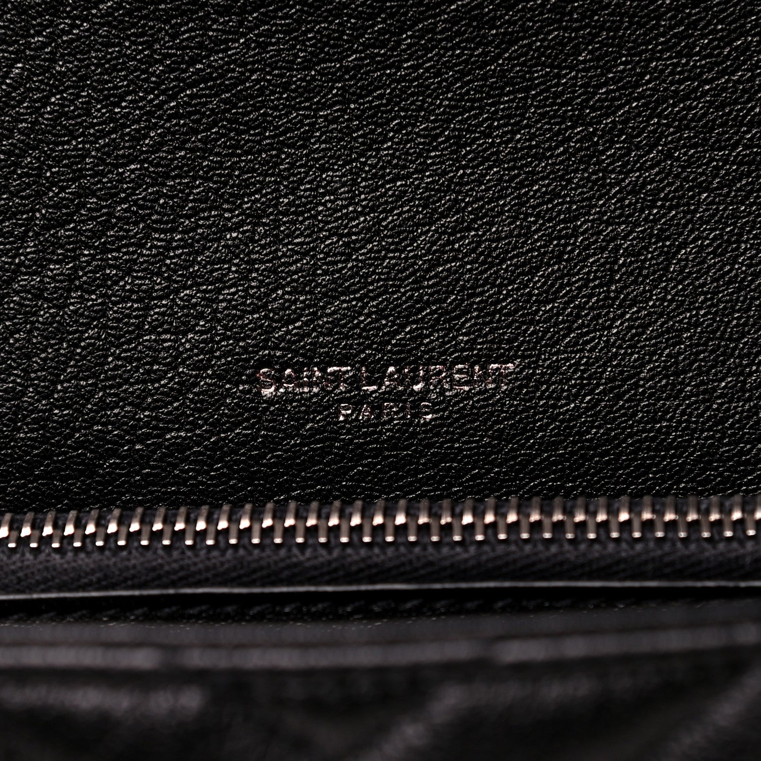 Saint Laurent Sheepskin Matelasse Chevron Monogram Medium College Bag Black 6 of 13