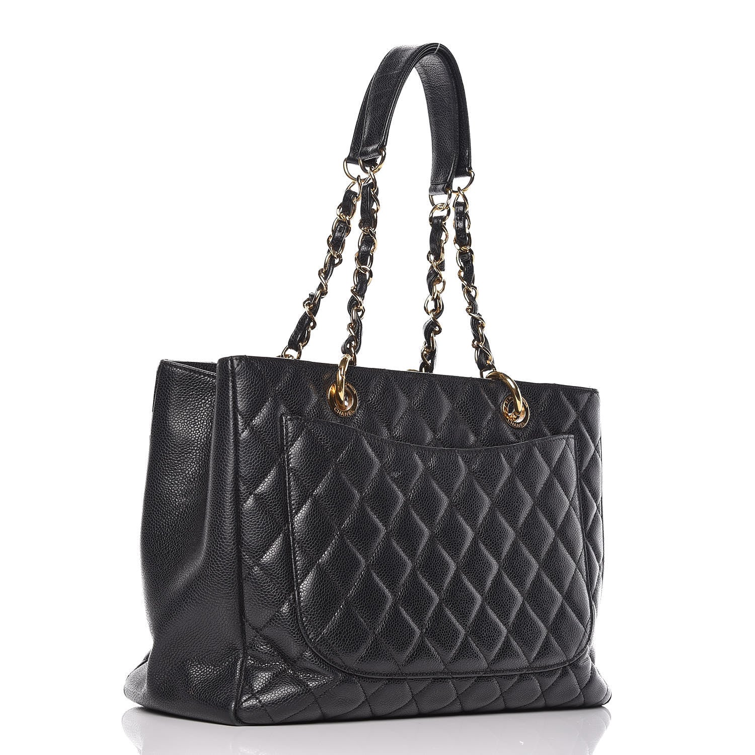 Chanel Caviar Quilted Grand Shopping Tote GST Black 3 of 13