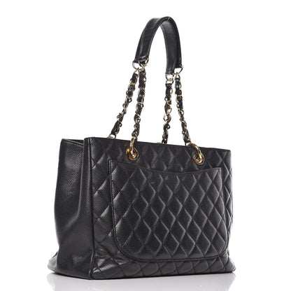 Chanel Caviar Quilted Grand Shopping Tote GST Black 3 of 13