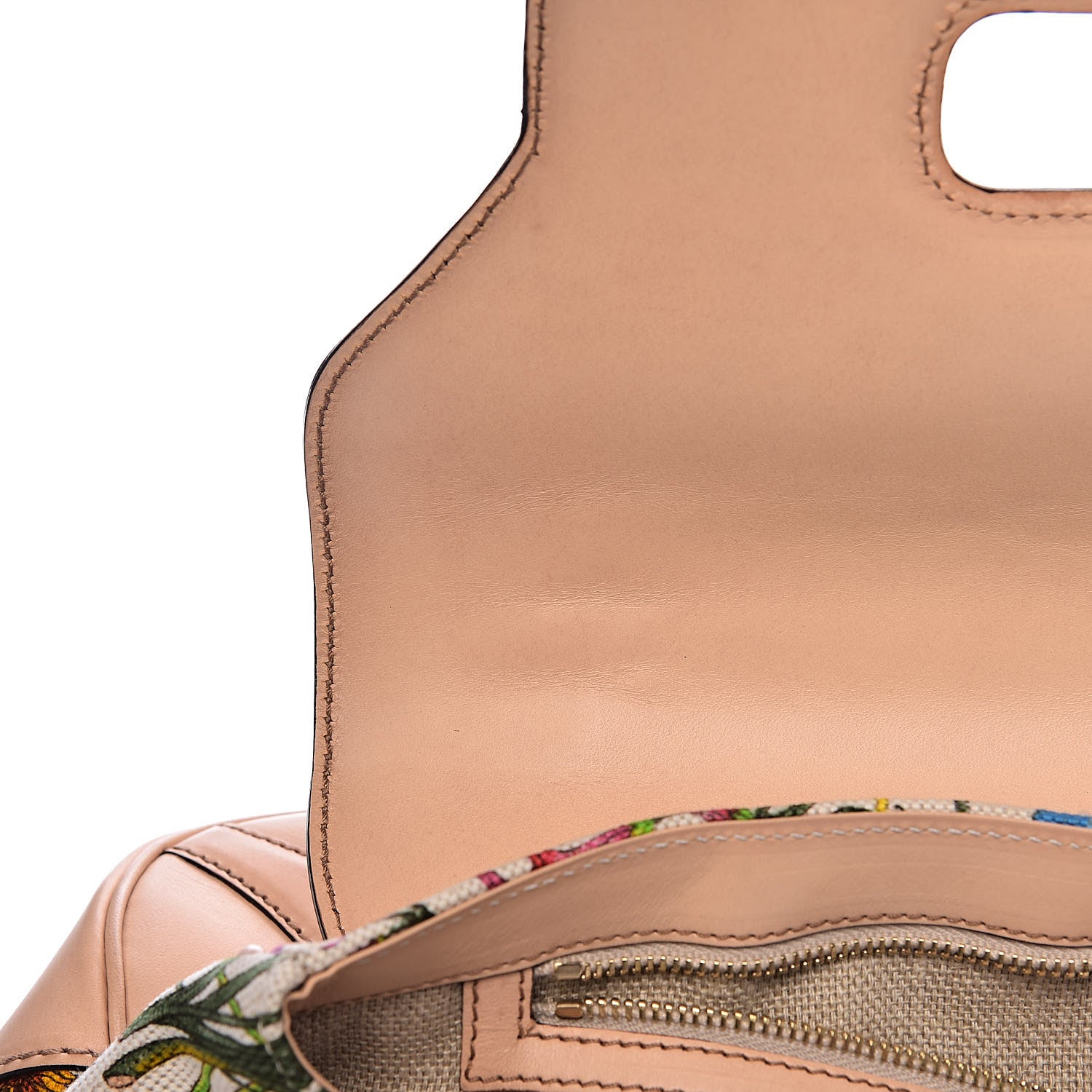 Gucci Floral Flora Canvas Bamboo Top Handle Bag 8 of 14