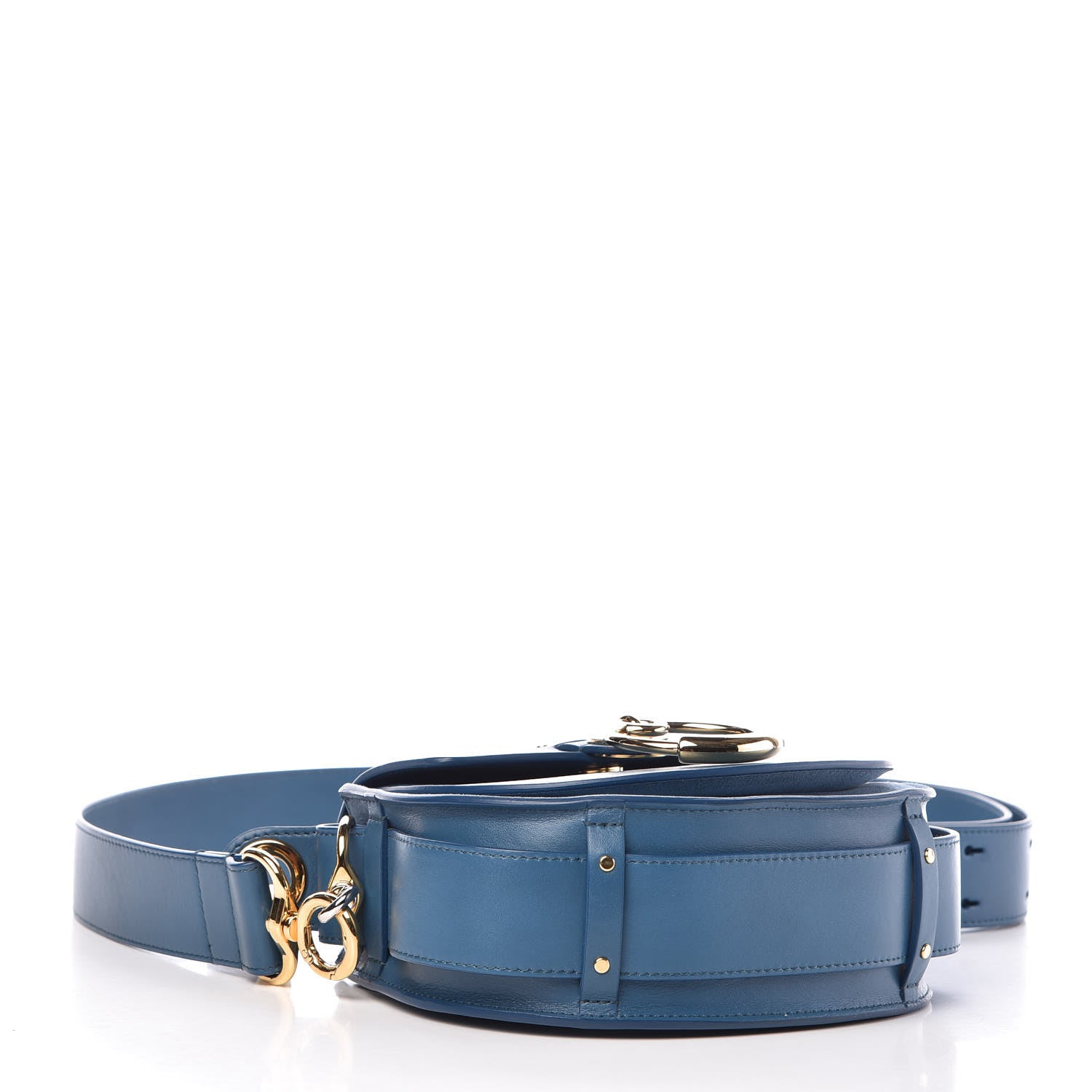 Chloe Calfskin Small Tess Bag Vinyl Blue 4 of 9