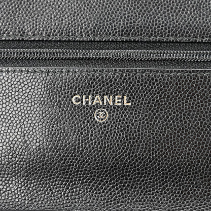 Chanel Caviar Quilted Golden Class Wallet On Chain WOC Black 6 of 12