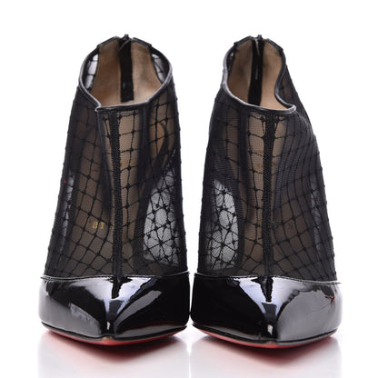 Christian Louboutin Kid Patent Resile Brode Filette 100 Ankle Boots 37.5 Black 2 of 13