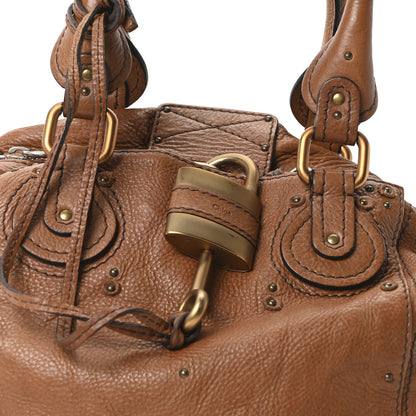 Chloe Grained Calfskin Paddington Tote Tan 8 of 10