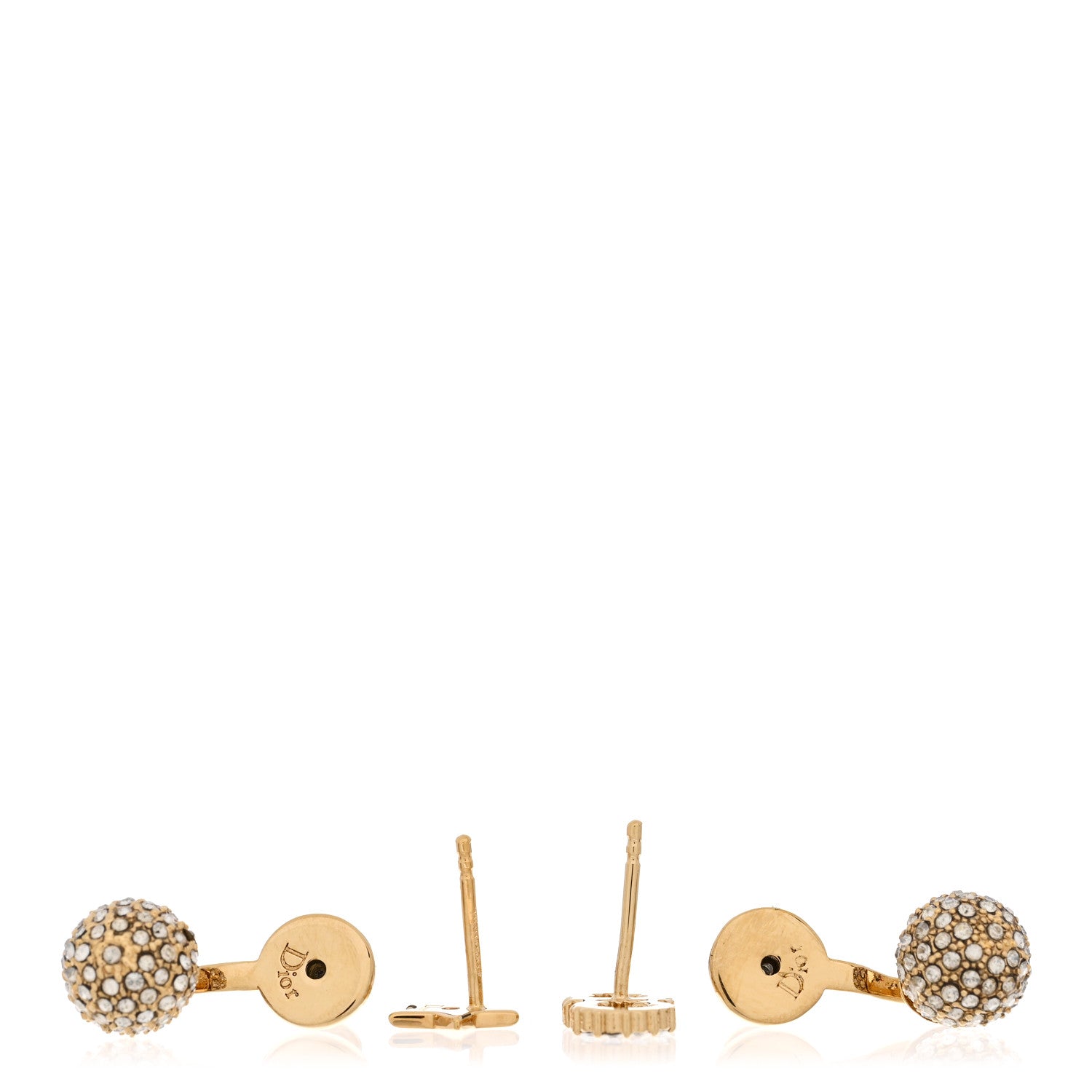 Christian Dior Crystal Star CD La Petite Tribal Earrings Gold 3 of 5