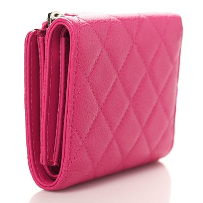 Chanel Caviar Quilted Compact Zipped Wallet Pink 3 of 7