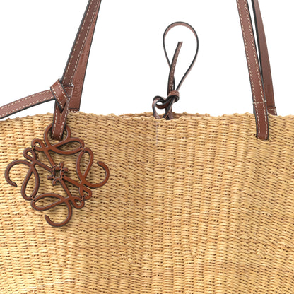 Loewe Calfskin Raffia Paulas Ibiza Small Basket Tote Bag Natural Tan 8 of 10
