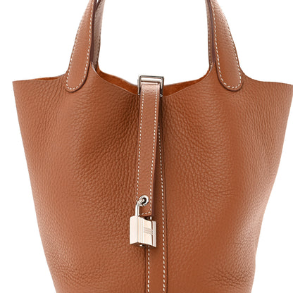 Hermes Taurillon Clemence Picotin Lock 18 PM Gold 8 of 10