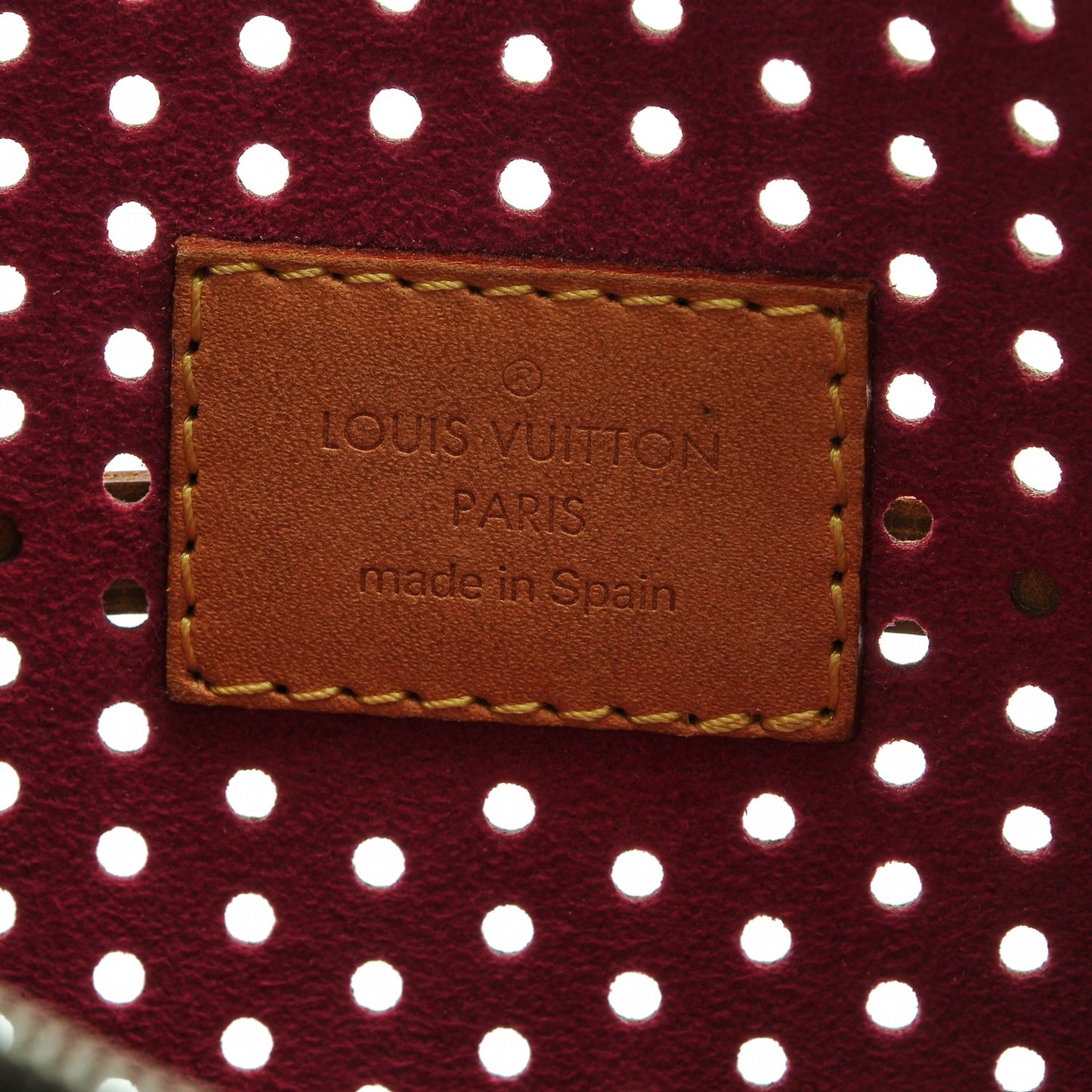 Monogram Perforated Pochette Accessories Bag Fuchsia