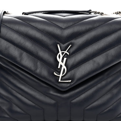 Saint Laurent Calfskin Y Quilted Monogram Medium Loulou Chain Satchel Medium Blue 8 of 13